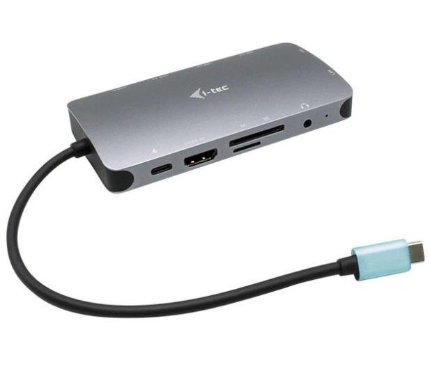 I-TEC USB-C Metal Nano Travel Dock HDMI VGA LAN czytnik SD PD 100W - 590186 - zdjęcie 2